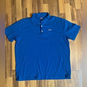Patagonia Polo Shirt Trout Fitz Roy Organic Cotton Mens XL